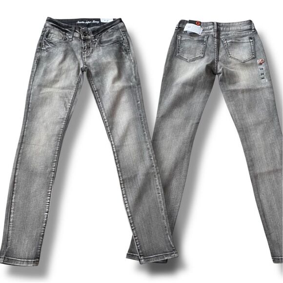 G by Guess Suzette Super Skinny Black Asphalt Wash Jeans Size 26 - Picture 1 of 14